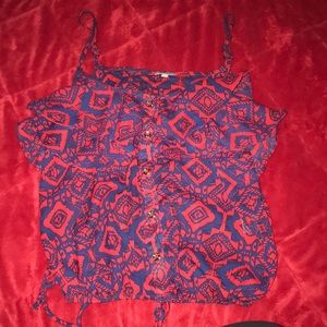 Tribal Print crop top tank